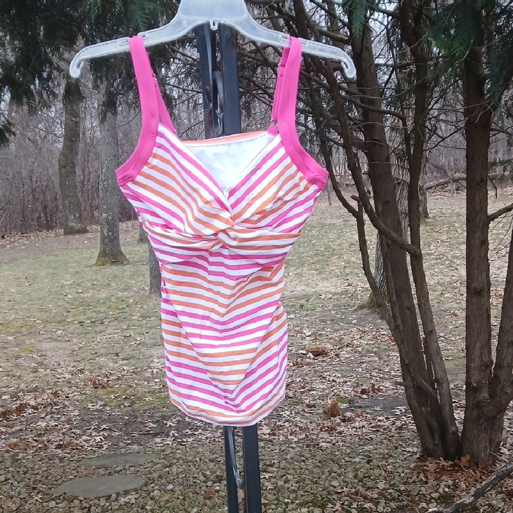 New with Tags - Lands' End Women's Underwire Sweetheart Tankini Swim Top Sz 10 - Picture 2 of 8